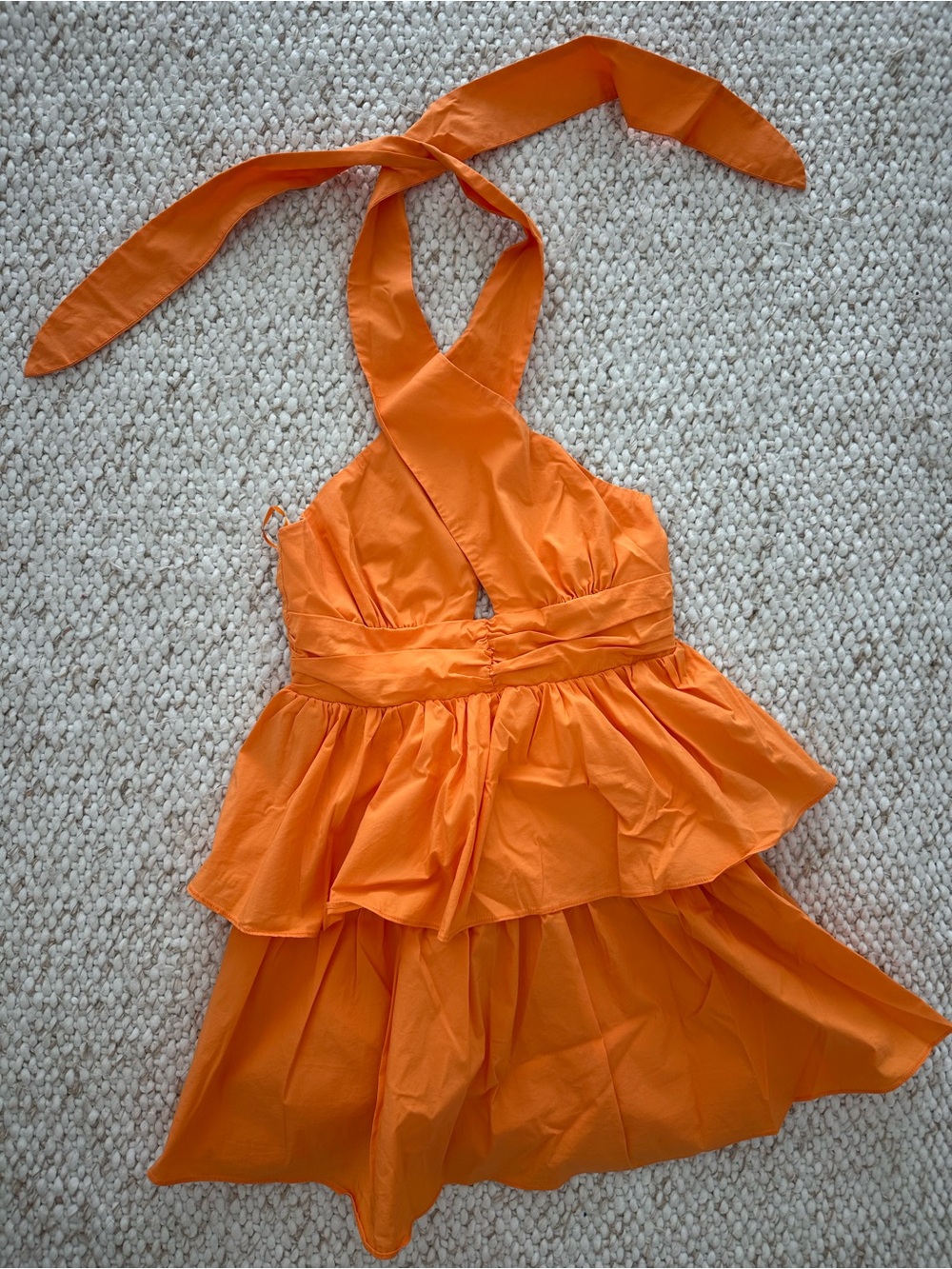 Olivaceous Vibrant Orange Mini Dress